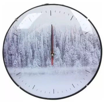 Часы настенные Perfeo PF-WC-006 зимний лес (PF-C3071)