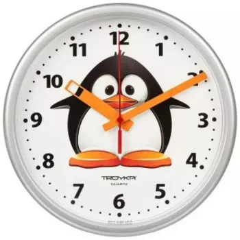 Часы настенные Troyka 91970944 круглые Пингвиненок