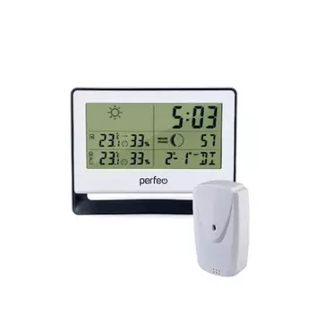 Цифровая метеостанция Perfeo Nuvole PF-S3607B серебряный (PF-C3449)