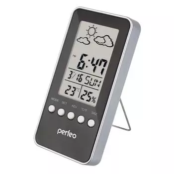 Цифровая метеостанция Perfeo WINDOW PF-S002A черный (PF-A4863)