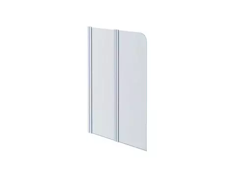 Стеклянная шторка для ванны Aquatek 100х150 двухэлементная, поворотная, профиль хром, стекло прозрачное (AQ DEL SBA 10015CH)