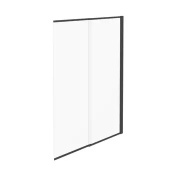 Стеклянная шторка для ванны Iberica Blanca Mod.801 Slide Open прозрачное/черный, поворотно-раздвижная 90х150 (IB801.SB.150.90)