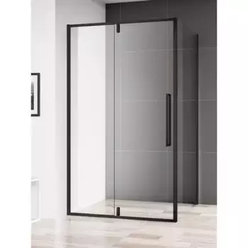 Душевая дверца Aquame AQM7108-2-9 (900х1950мм, профиль матовый черный)