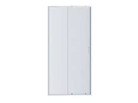 Душевая дверца Aquatek 100x200, двухэлементная, раздвижная, профиль черный, стекло прозрачное (AQ ARI RA 10020BL)