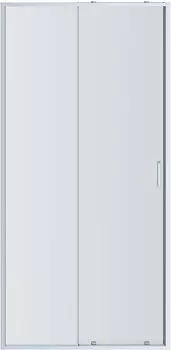 Душевая дверца Aquatek 120x200, двухэлементная, раздвижная, профиль черный, стекло прозрачное (AQ ARI RA 12020BL)