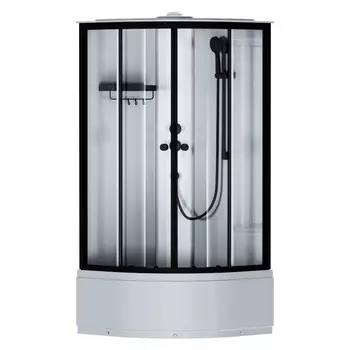 Душевая кабина Am.Pm X-Joy Deep W94C-401A-090BT (90x90, 1/4 круга, профиль мат.черный, стекло прозрачное)
