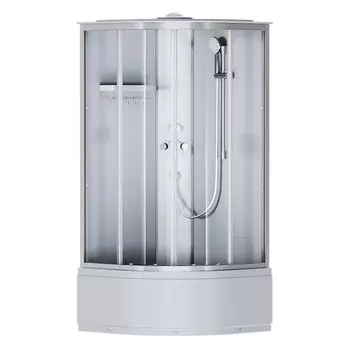 Душевая кабина Am.Pm X-Joy Deep W94C-401A-090MT (90x90, 1/4 круга, профиль мат.хром, стекло прозрачное)