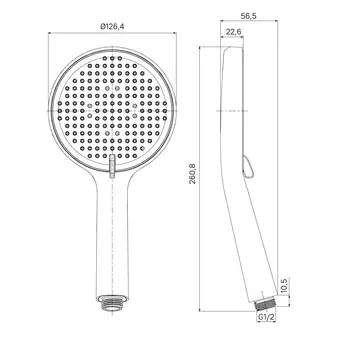 Душевая лейка Milardo ILS3FBRM18 черная матовая