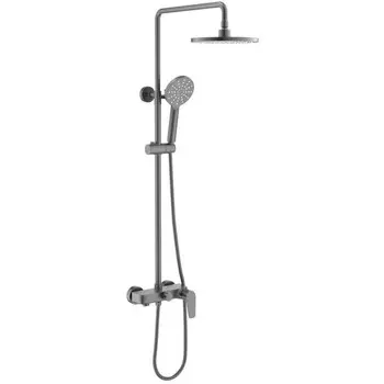 Душевая система Aquatek БЕТТА шлиф. черный хром AQ2140BGM