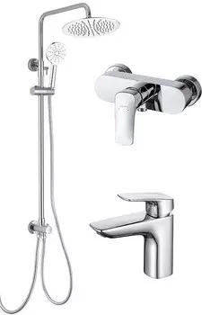 Душевая система Aquatek ВЕГА AQ1036CR (Set 3в1 AQ1010CR+AQ1060CR+AQ2046CR)