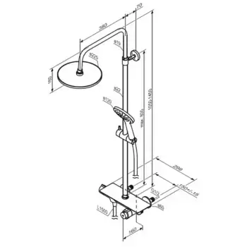 Душевая система Damixa Jupiter 977750300 черный