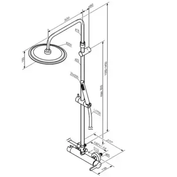 Душевая система Damixa Scandinavian Pure 936710300 чёрный