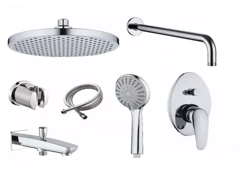 Душевая система Esko Squared Chrome 7в1 (7in1 SQ)