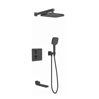 Душевая система Rose R1595H чёрный/хром