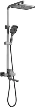 Душевая система Shevanik S7036T оружейная сталь
