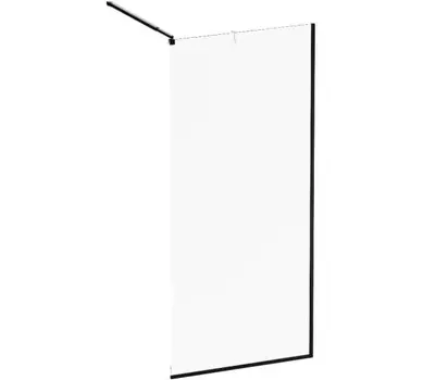 Душевая стенка Am.Pm Func W84WI-90-F1-BTE (90x200, стекло прозр., профиль черный)