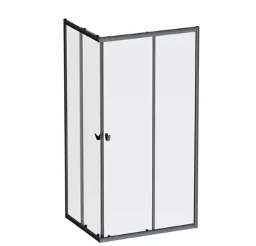 Душевое ограждение Am.Pm Sunny W87G-403-10080-BТ (100x80 черный,стекло прозрачное)