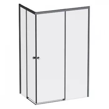 Душевое ограждение Am.Pm X-Joy Square Slide W94G-403-12080-BТ черный/прозрачное, 120х80