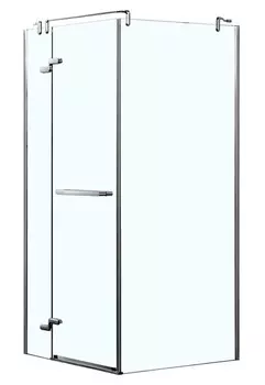 Душевое ограждение Azario AZ-NWG1231-L MONTREAL 900*900*2000мм, без поддона, со стекл. полкой (распаш дверь) стекло 8мм профиль СЕРЕБРО (AZ-NWG1231-L)