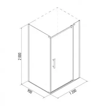 Душевое ограждение Erlit Comfort ER10112H-C1 (1200x900x2000)