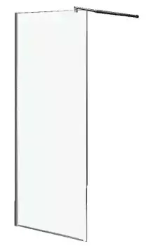 Душевое ограждение Loranto CS-L1020 120*200 Walk-in Регулируемый кронштейн 80-100 Прозрачное стекло 8мм, профиль хром
