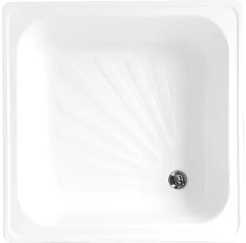 Душевой поддон Loranto 70*70*15см толщина стали 0,9мм, отверстие для слива 5см