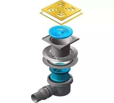 Душевой трап Pestan Confluo Standard 15х15 Square Gold (13000136)