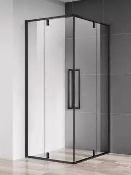 Душевой уголок Aquame AQM7102-2-9 (900х900х1950мм профиль матовый черный)