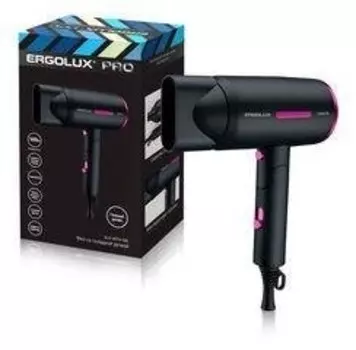 Фен Ergolux ELX-HD13-C02 черный/розовый