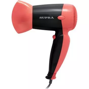 Фен Supra PHS-1404S черный/красный