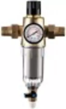Фильтр для воды Гейзер-Бастион 7508075233 (3/4 для холодной воды, с обратной промывкой, с манометром, d65) (32680)