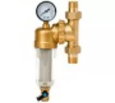 Фильтр для воды Гейзер-Бастион 7508095233 (3/4 для холодной воды, с поворотным механизмом, манометром, d60) (32678)