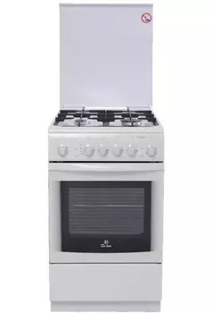 Газовая плита De Luxe 506040.11 Г (кр) чр белый
