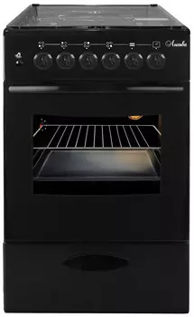 Газовая плита Лысьва ГП 40р0 МС-2у черная (с крышкой)