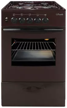 Газовая плита Лысьва ГП 4к20 МС-2у коричневая (без крышки) реш.чугун