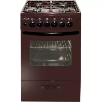 Газовая плита Лысьва ЭГ 401 МС-2у коричневый (стеклянная крышка)