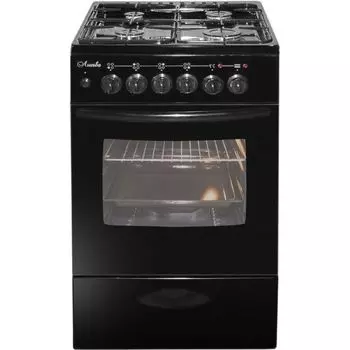 Газовая плита Лысьва ЭГ 401 МС-2у черный (стеклянная крышка)