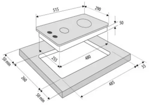 Газовая поверхность Krona GALILEO 30 BL