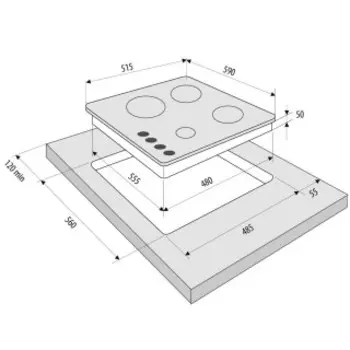 Газовая варочная панель Krona CORNIOLA 60 BL