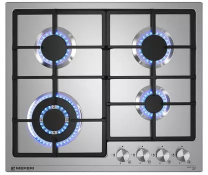 Газовая варочная панель Meferi MGH604IX LIGHT