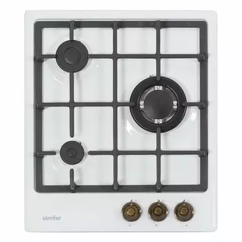 Газовая варочная панель Simfer H45V35W527 белый/бронза