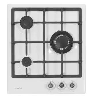 Газовая варочная панель Simfer H45V35W527 белый/серебо
