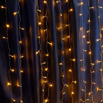 Гирлянда Feron CL20 дождь 240LED, желтый, статичная, 22м+3м (41624)