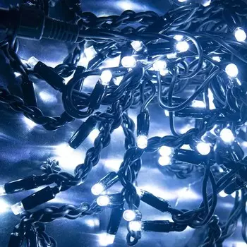 Гирлянда Funray Бахрома SIC-120W уличная 3.0х0.7м,120 ламп,хол.бел,черн.шн.1.5м