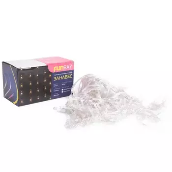 Гирлянда Funray Занавес CL-200W 2,1х1,5м, 200LED, хол.белый, прозр. шнур 1,5м