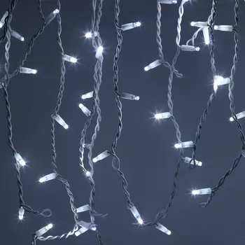 Гирлянда Эра Бахрома 100LED 2х0,7м, холодный белый свет, 220В (Б0051890)