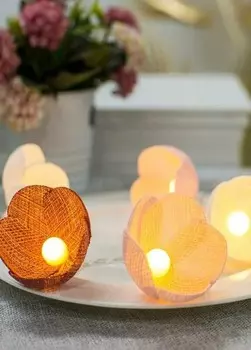 Гирлянда Космос Цветы 10LED, красная гамма (KOC GIR-B109)