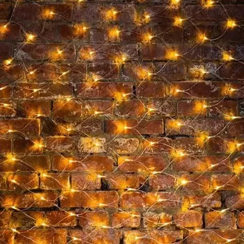 Гирлянда Neon-Night Сеть 8 реж 2х1.5м 288LED на прозр проводе тёплый-белый (215-046)