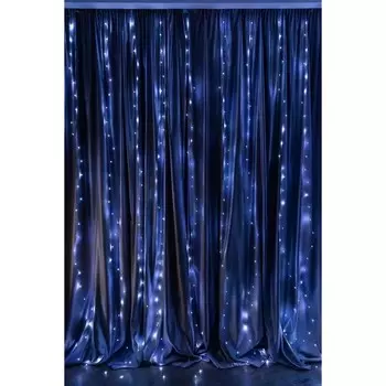 Гирлянда Старт Занавес 450LED 220V, 8 режимов, 3х3 м, медь, холодный белый (4610116221976)