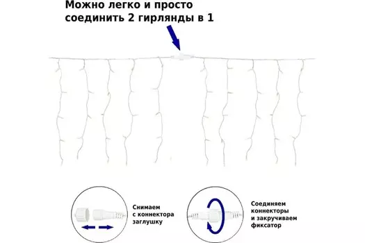 Гирлянда Winter Glade Занавес Теплый белый свет 250 ламп CB250